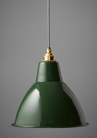 Dome shape Industrial Lighting with green deco finish